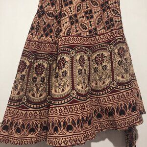 VINTAGE RINA BLOCK PRINT WRAP SKIRTS